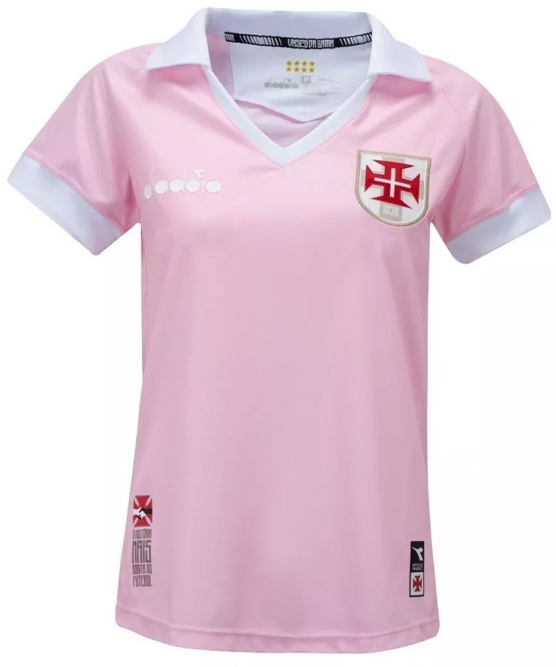 Camisa feminina oficial Umbro Vasco da Gama 2019 Outubro Rosa